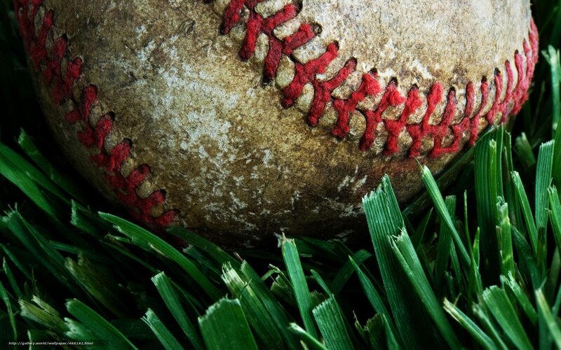 used baseball on grass