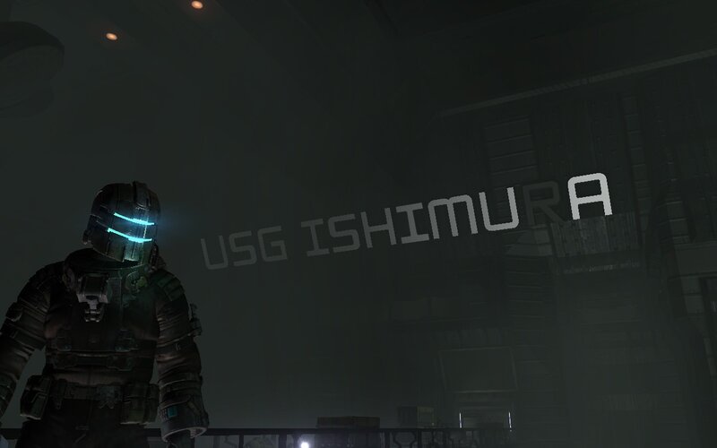 USG Ishimura in dark corridor