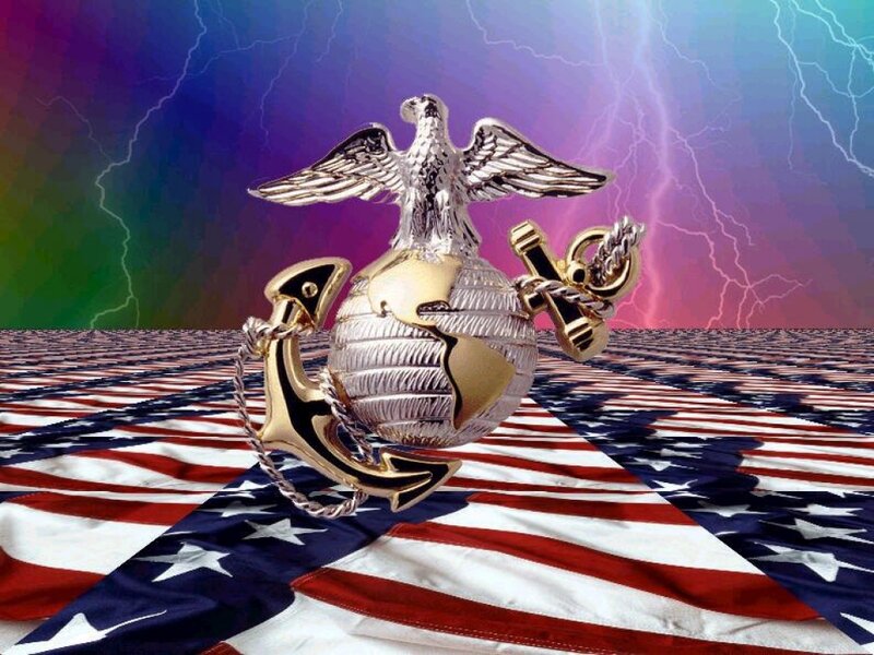 USMC Emblem on Flag