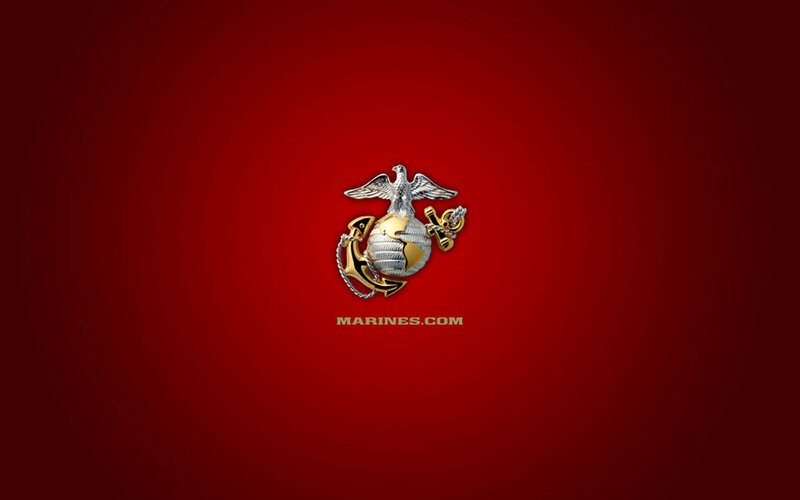 USMC Emblem on Red