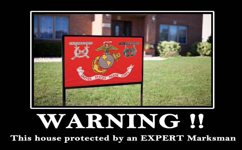 USMC Flag in Yard