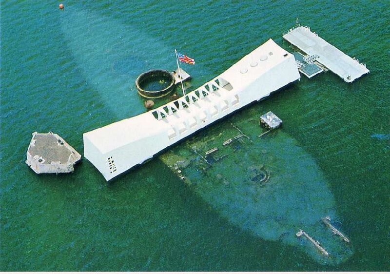 USS Arizona Memorial aerial view