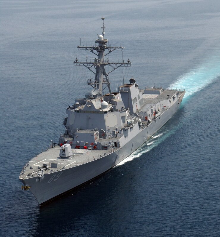 USS Arleigh Burke destroyer at sea