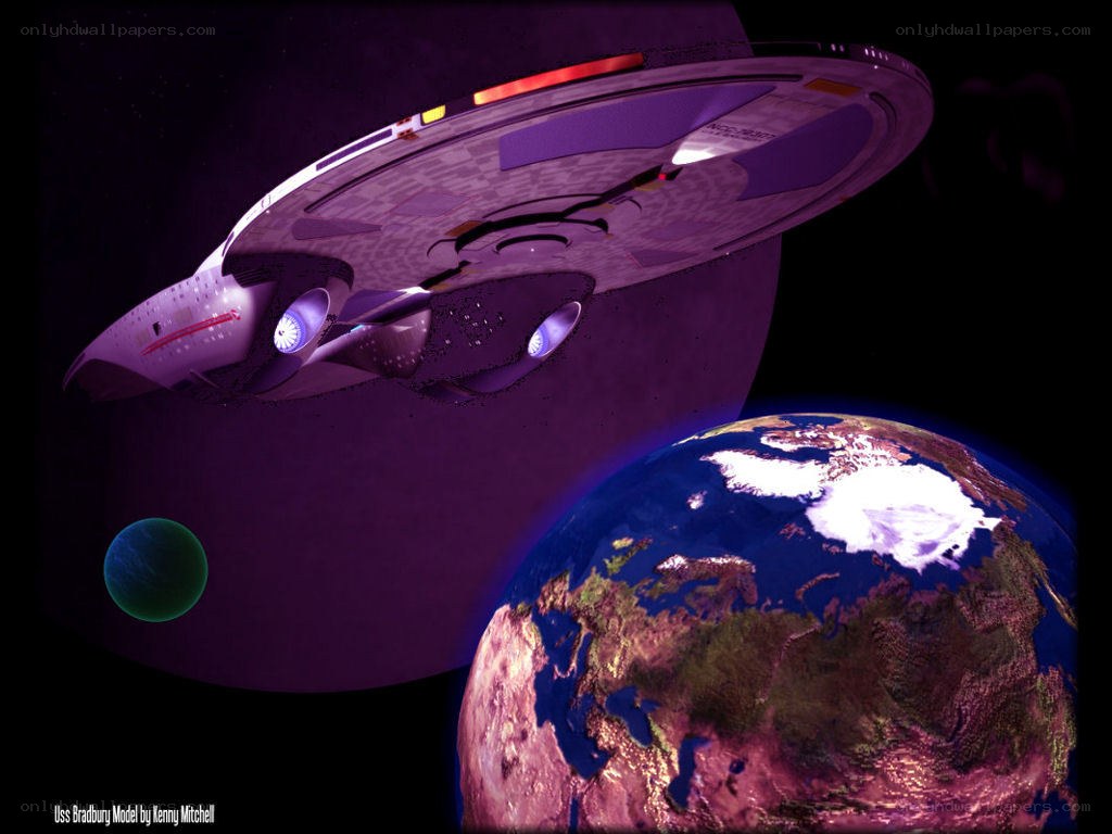 USS Bradbury in orbit
