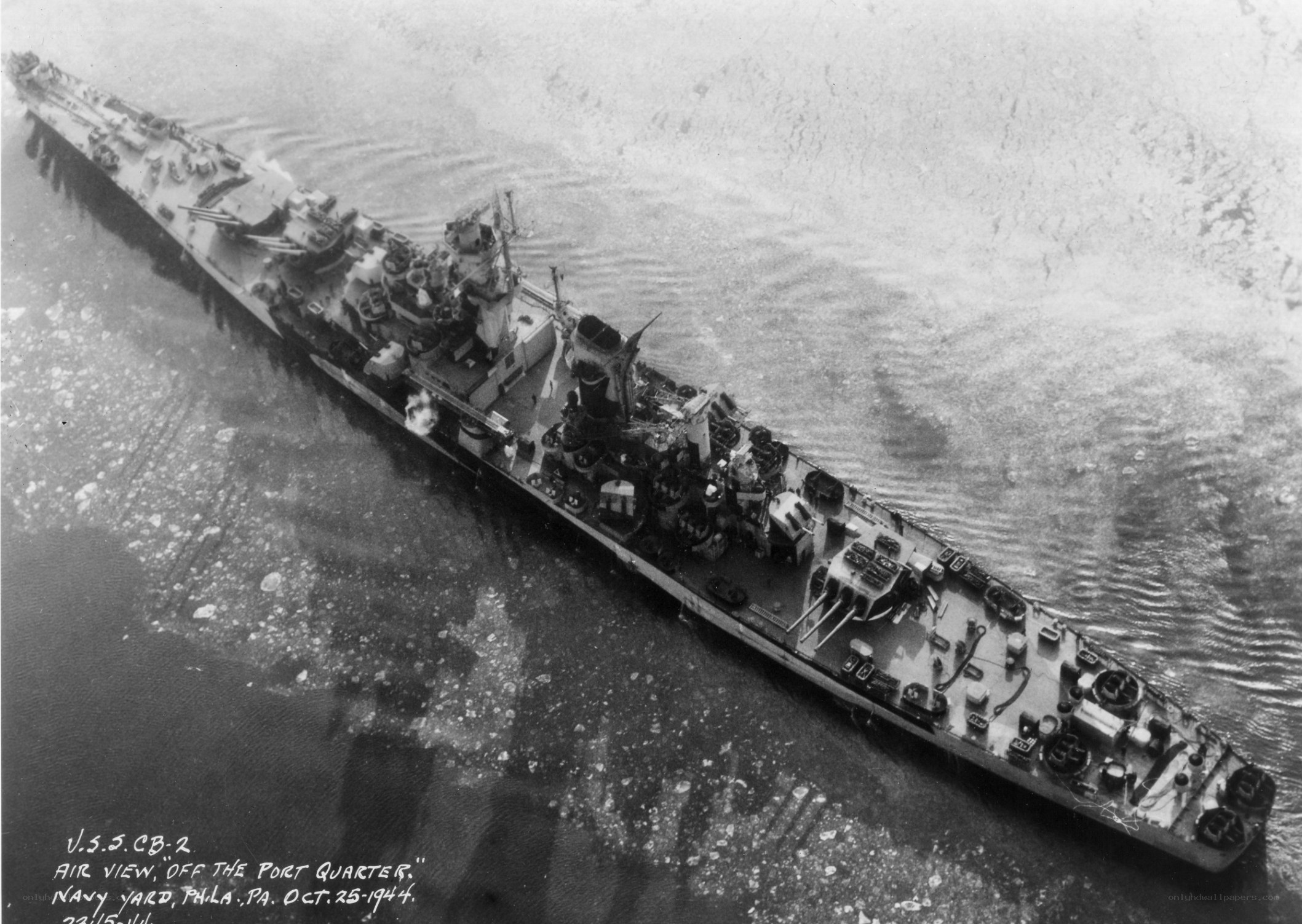 USS CB-2 air view
