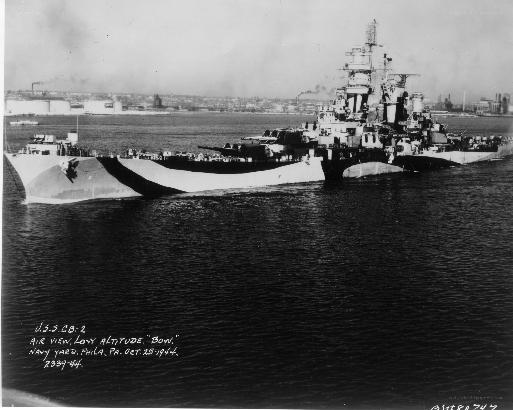 USS CB-2 bow view