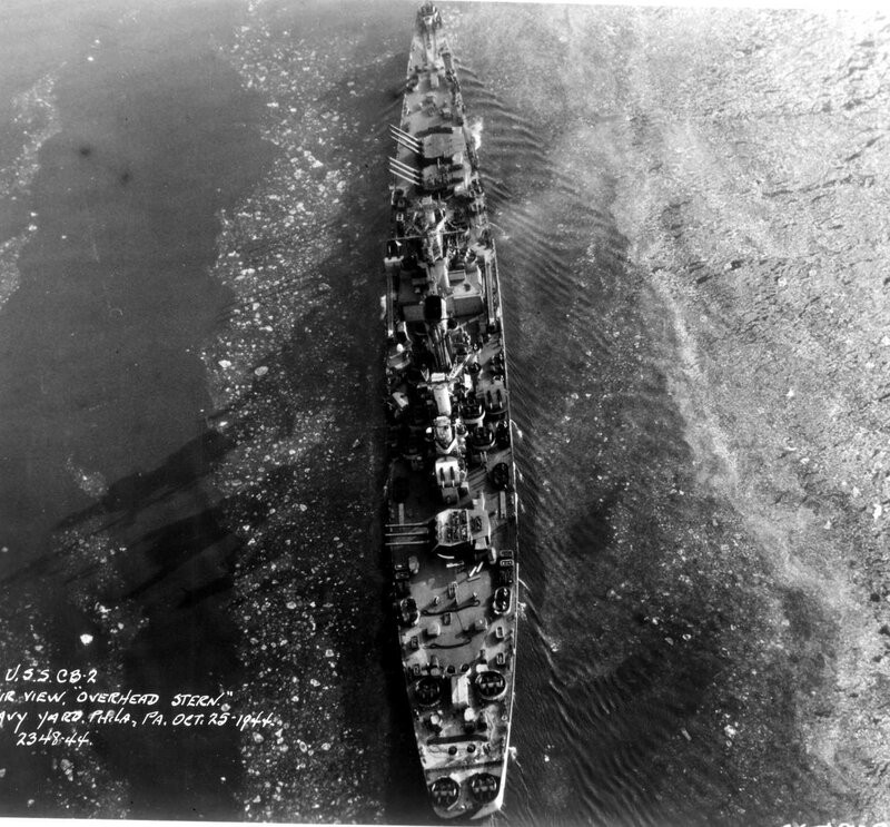 USS CB-2 overhead view