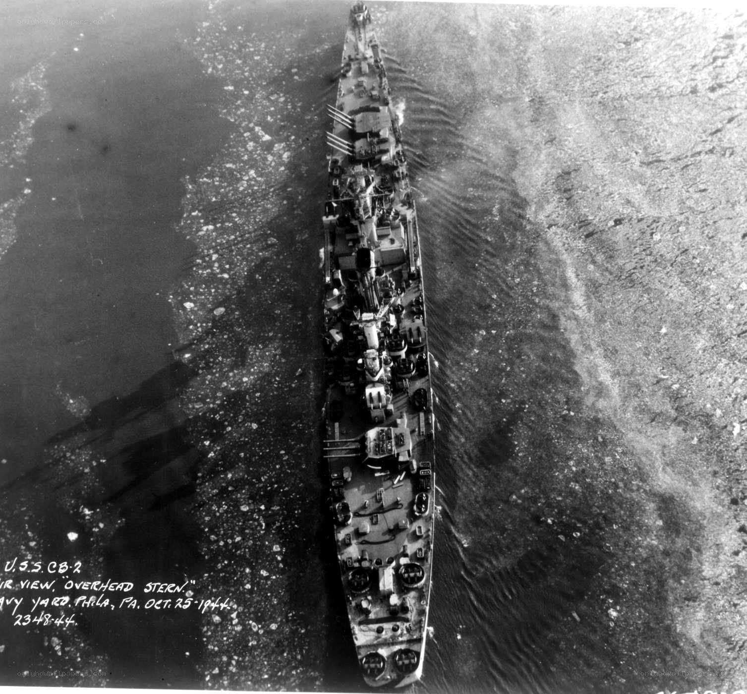 USS CB-2 overhead view
