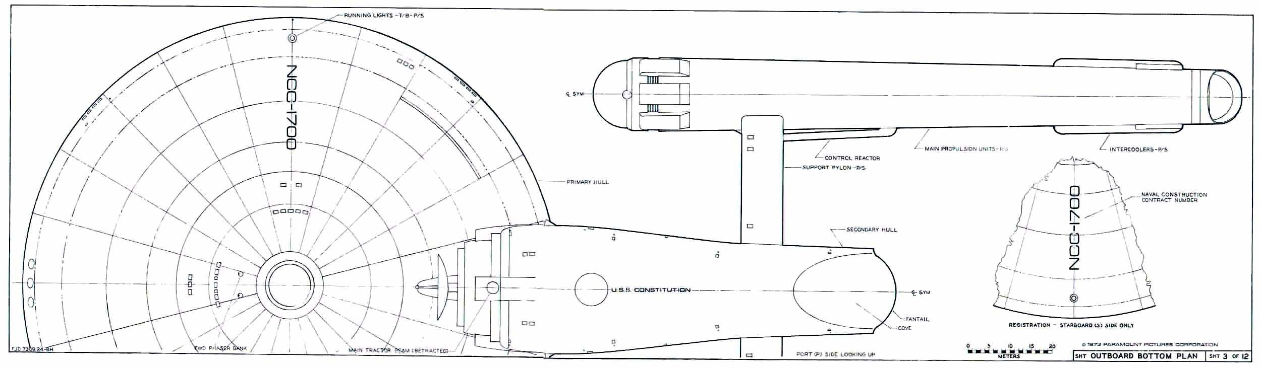 USS Constitution starship blueprint