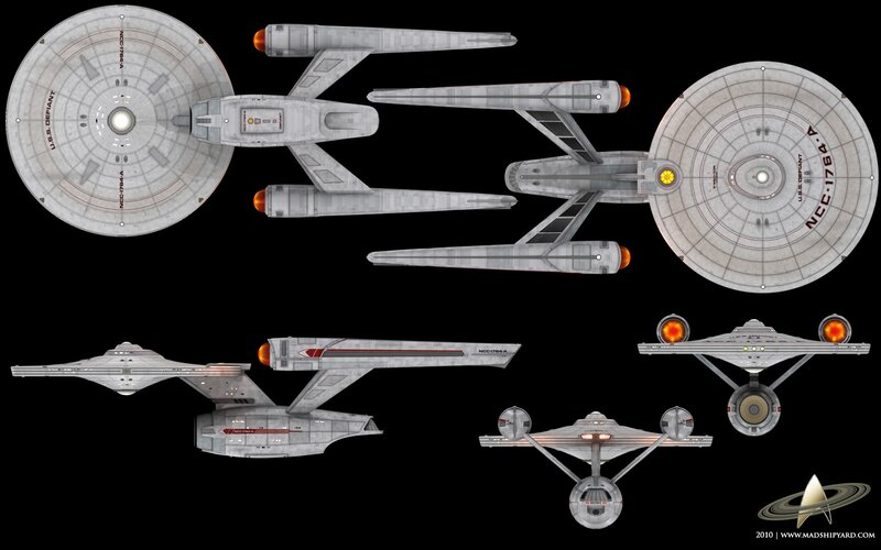 USS Defiant starship diagrams