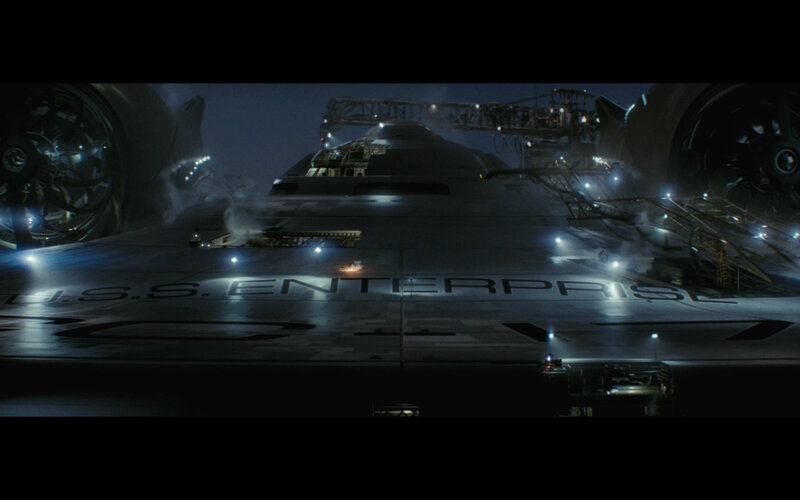 USS Enterprise at night