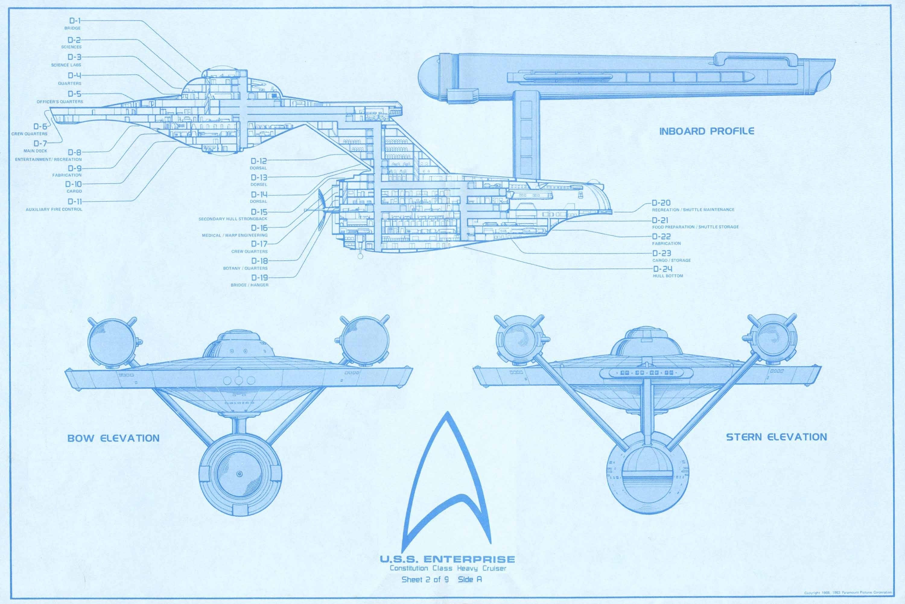 USS Enterprise blueprint