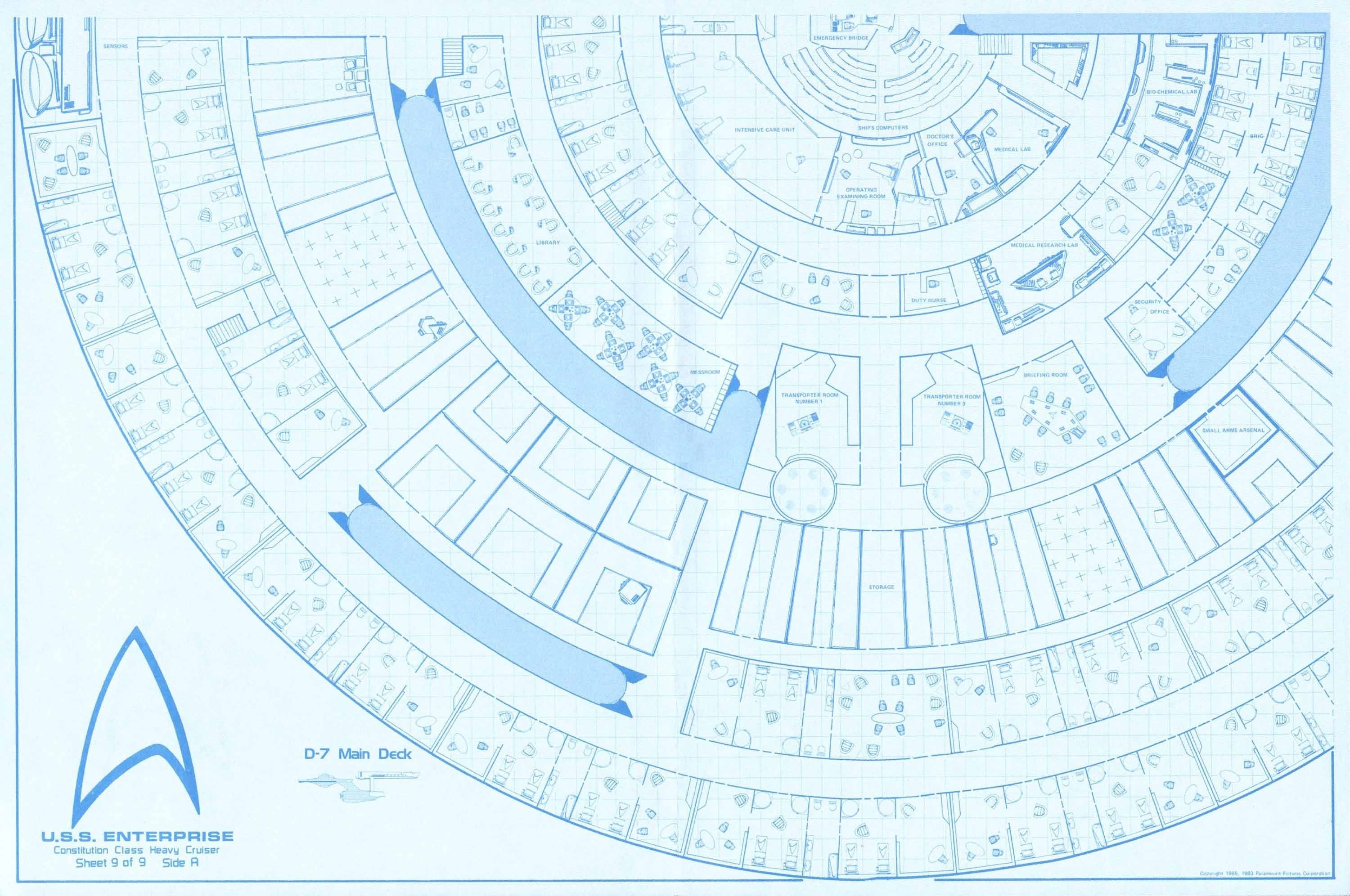 USS Enterprise deck plan