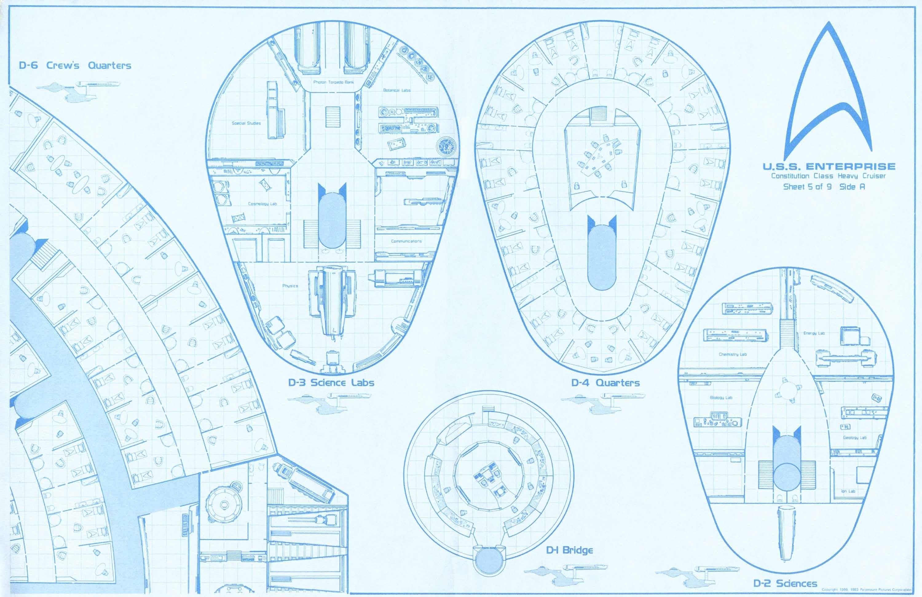 USS Enterprise floor plan