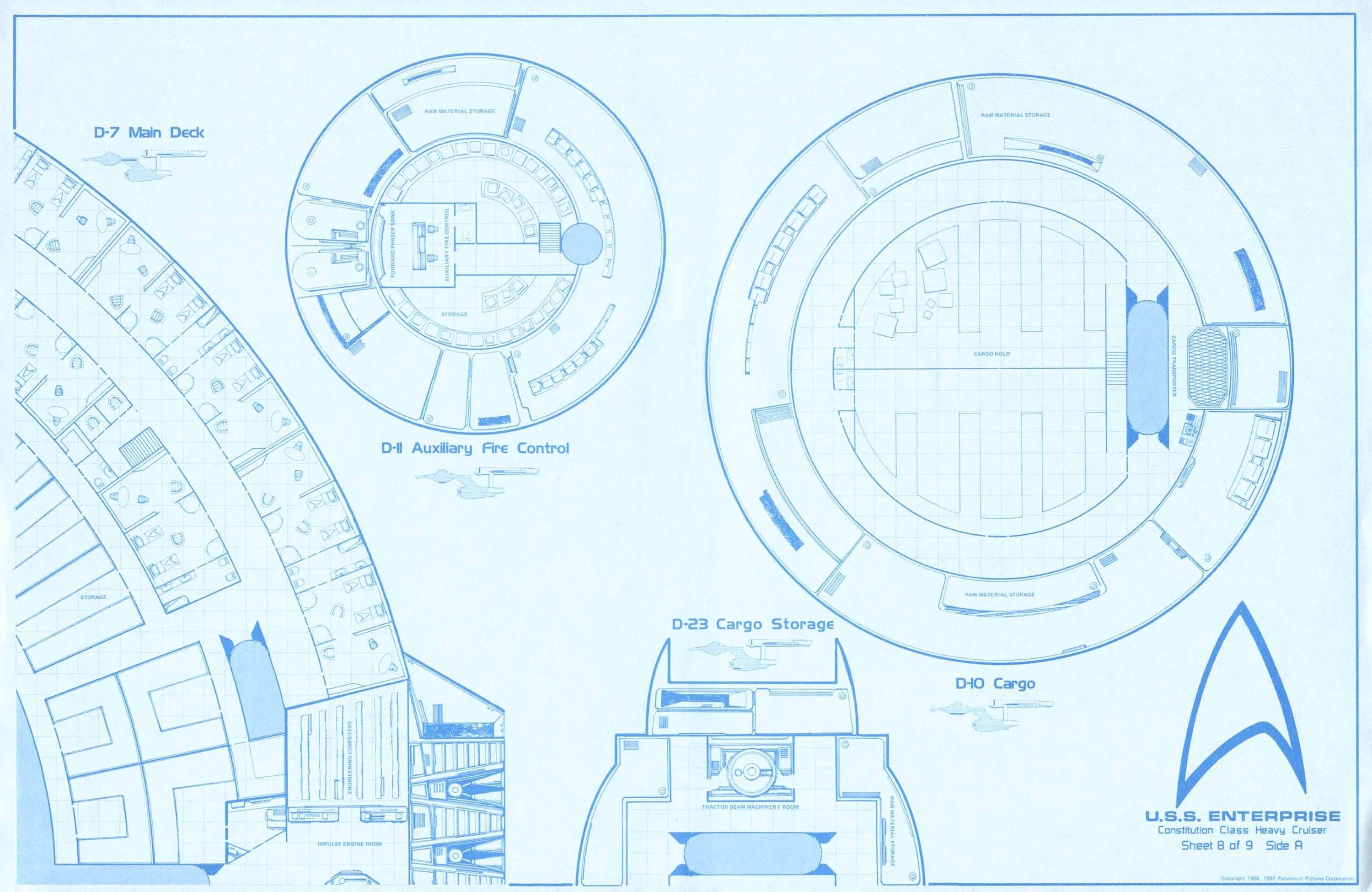 USS Enterprise floor plans