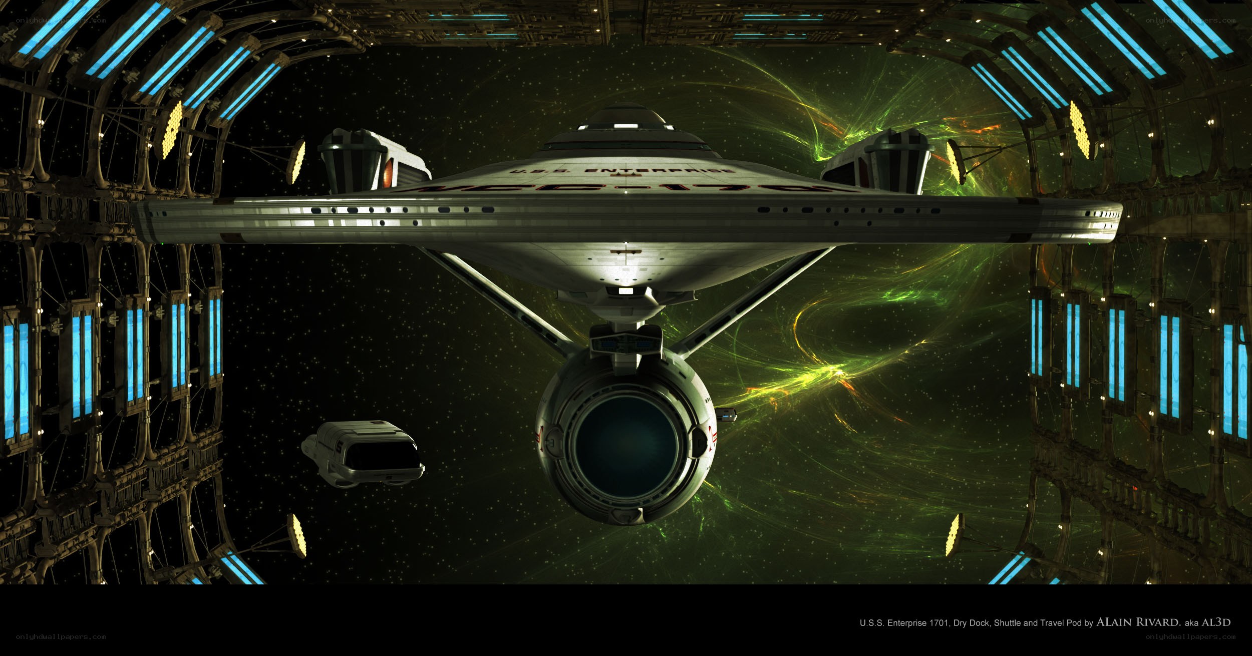 USS Enterprise in dry dock