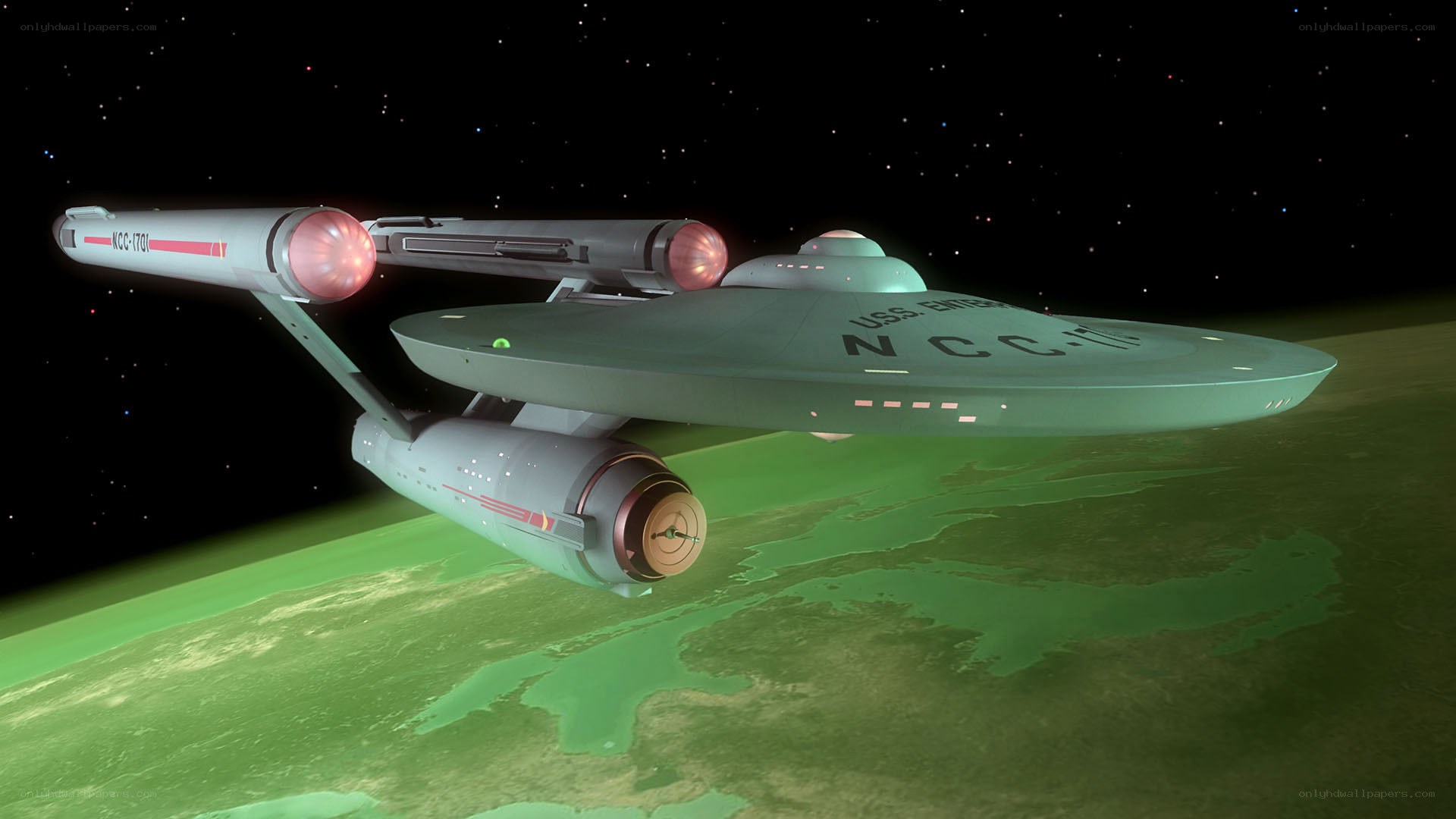 USS Enterprise in orbit
