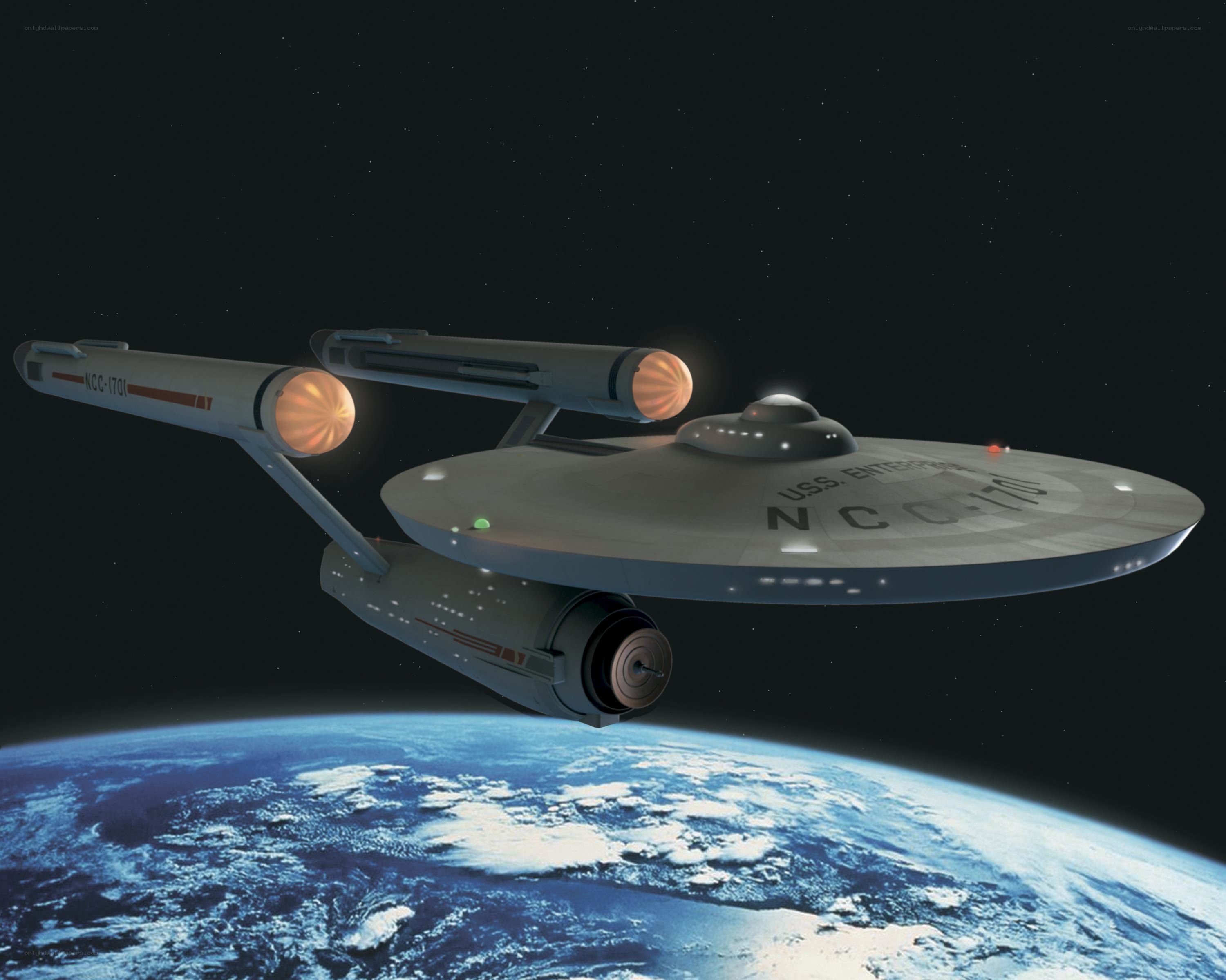 USS Enterprise in orbit