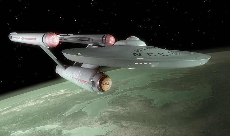 USS Enterprise in orbit