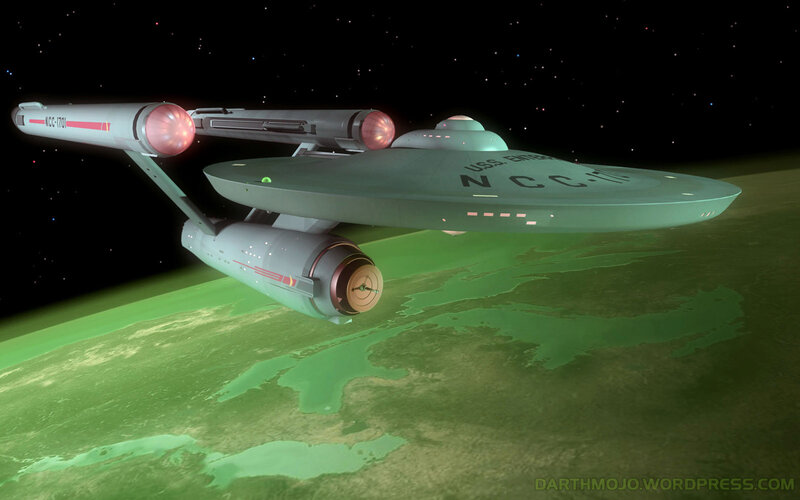 USS Enterprise in orbit