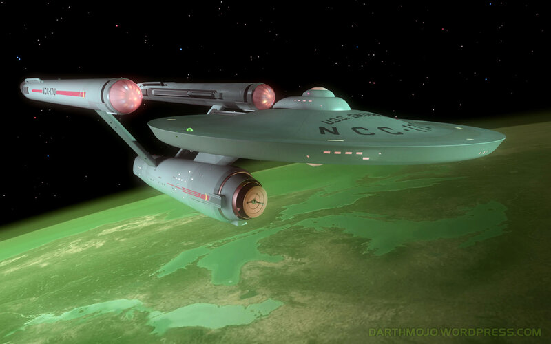 USS Enterprise in orbit