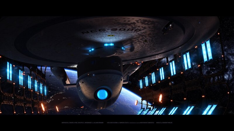 USS Enterprise in space