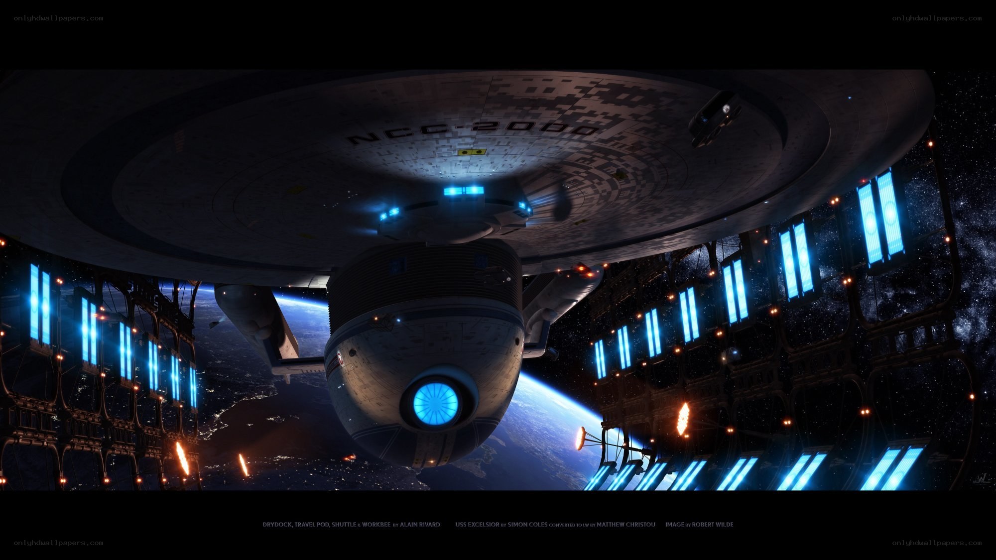USS Enterprise in space