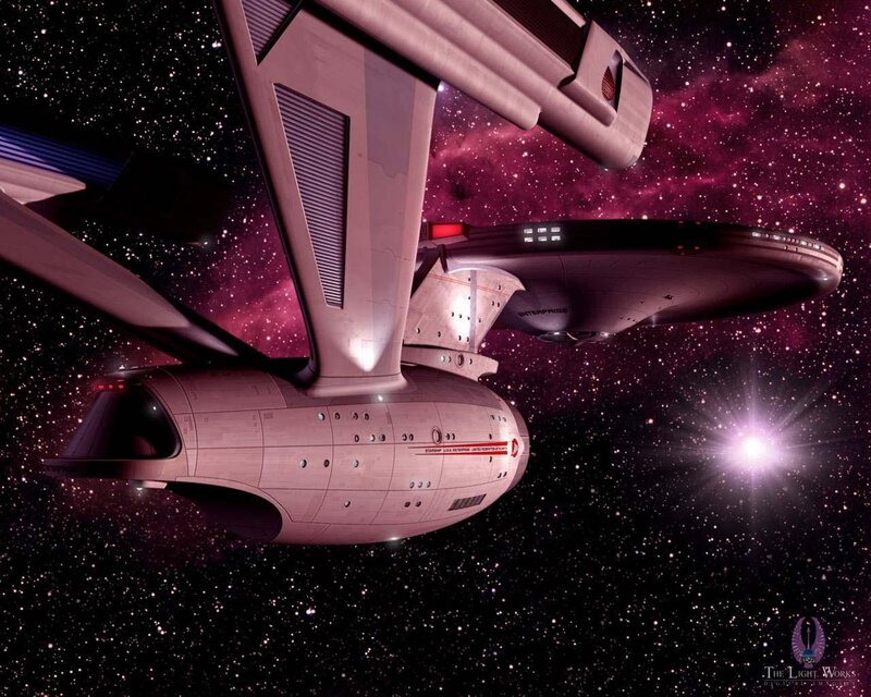 USS Enterprise in space