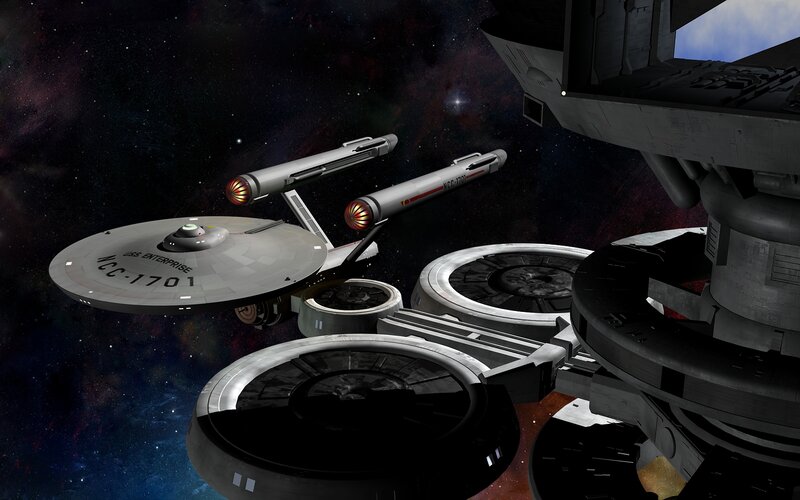 USS Enterprise in space