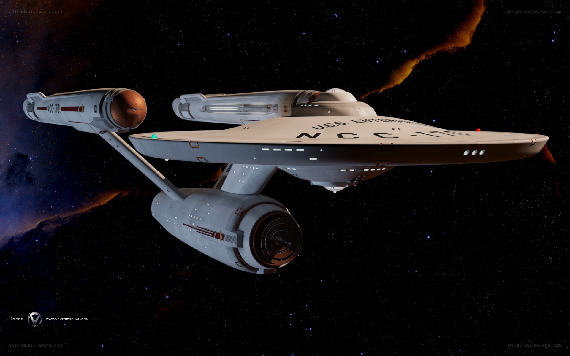 USS Enterprise in space