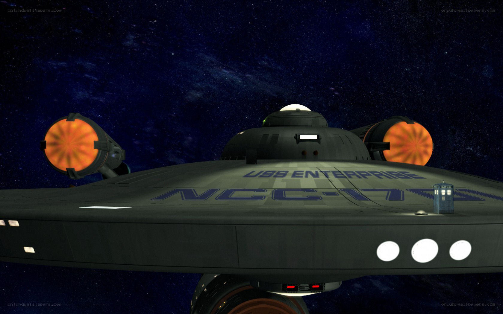 USS Enterprise in space