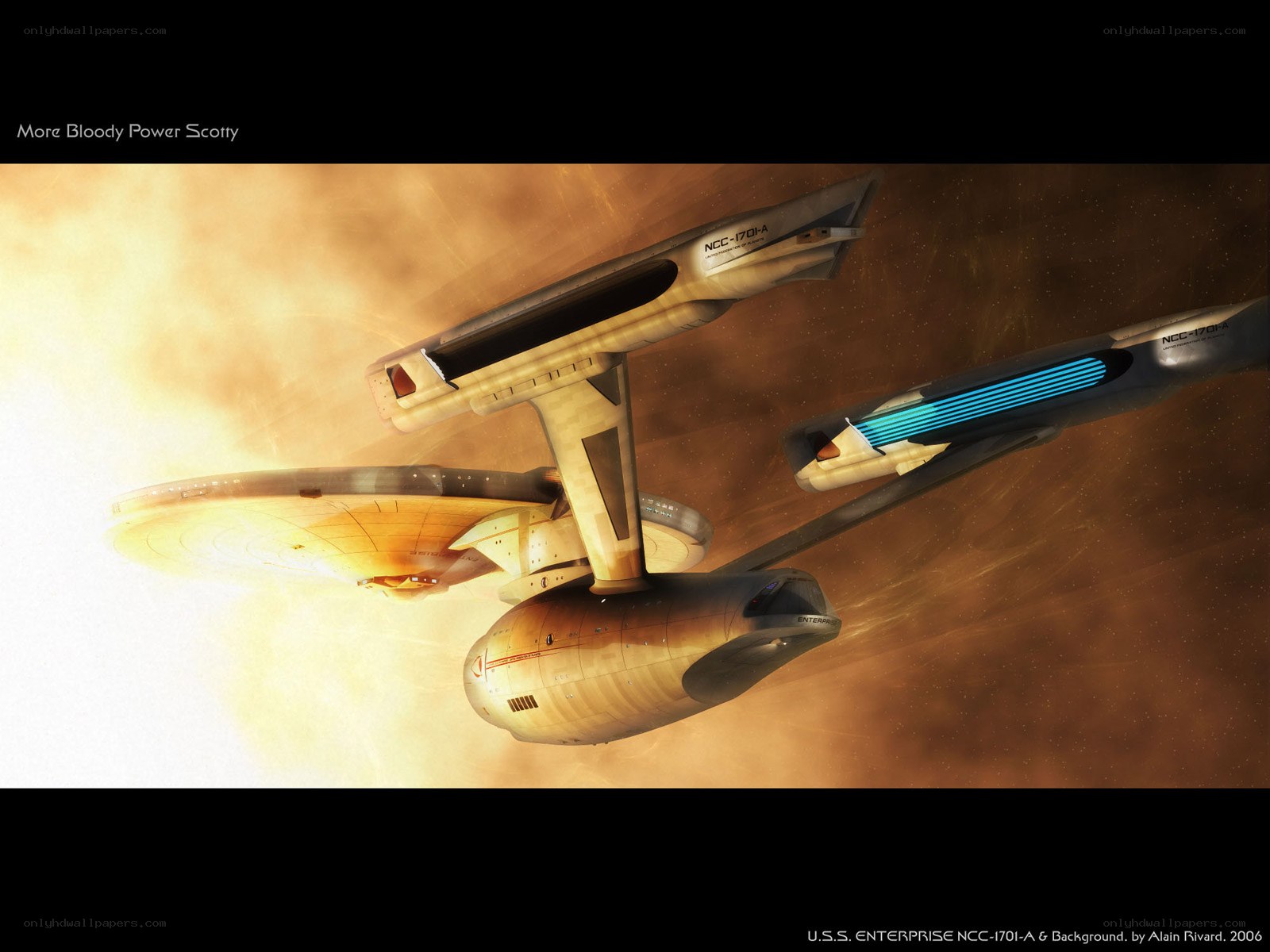 USS Enterprise in space