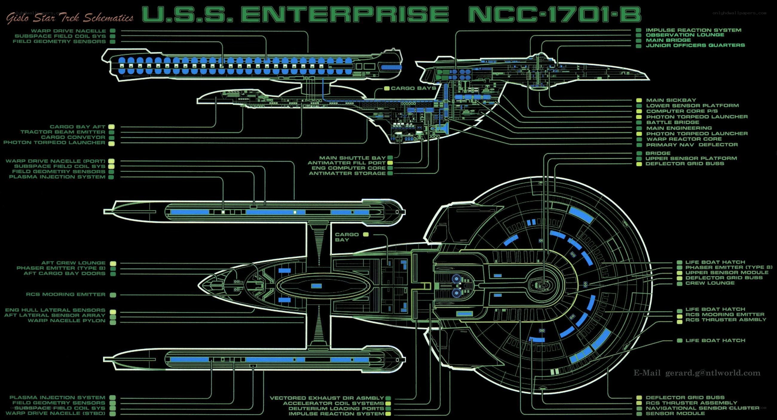 USS Enterprise NCC-1701-B schematic