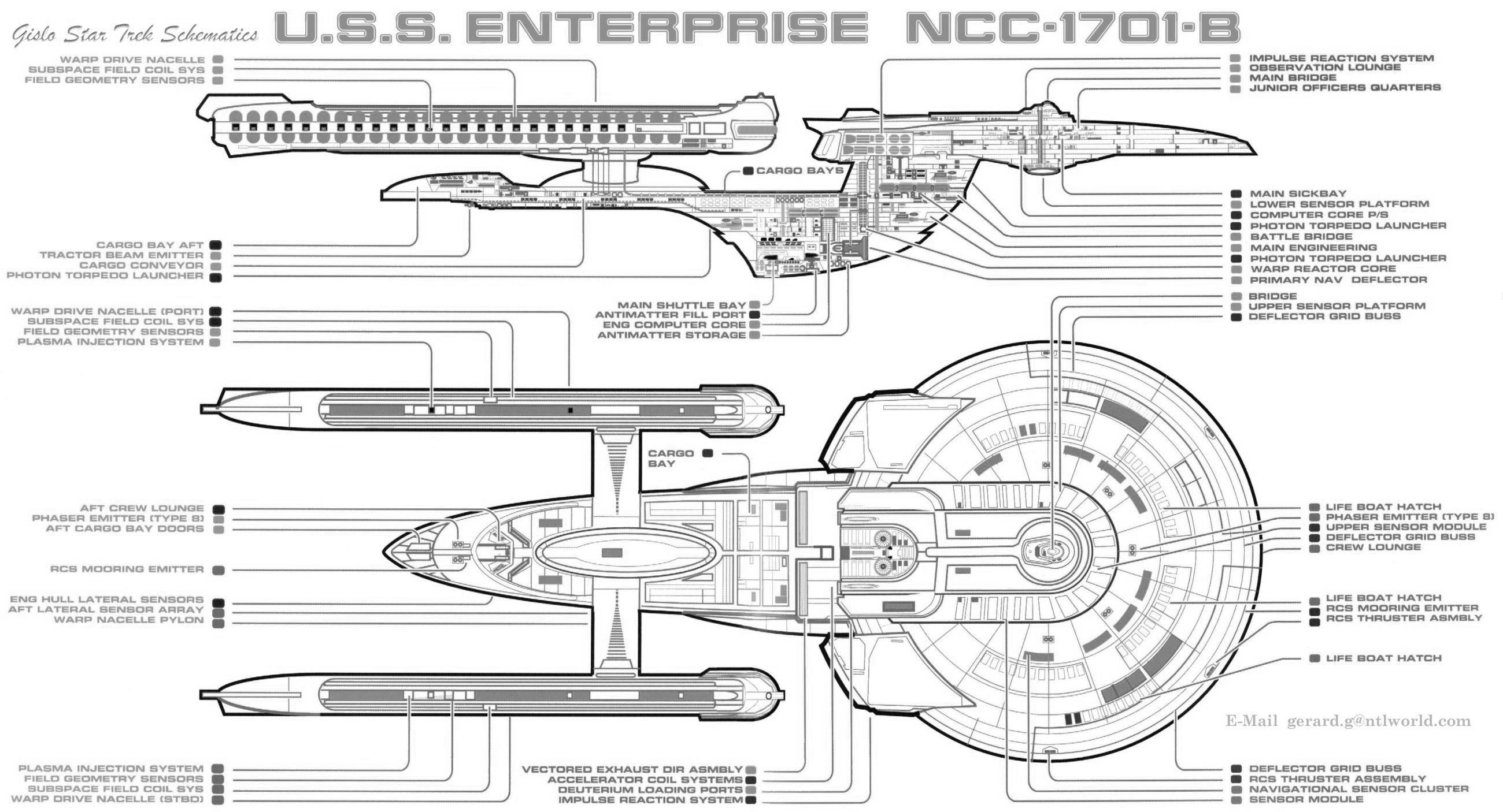 USS Enterprise NCC-1701-B schematics