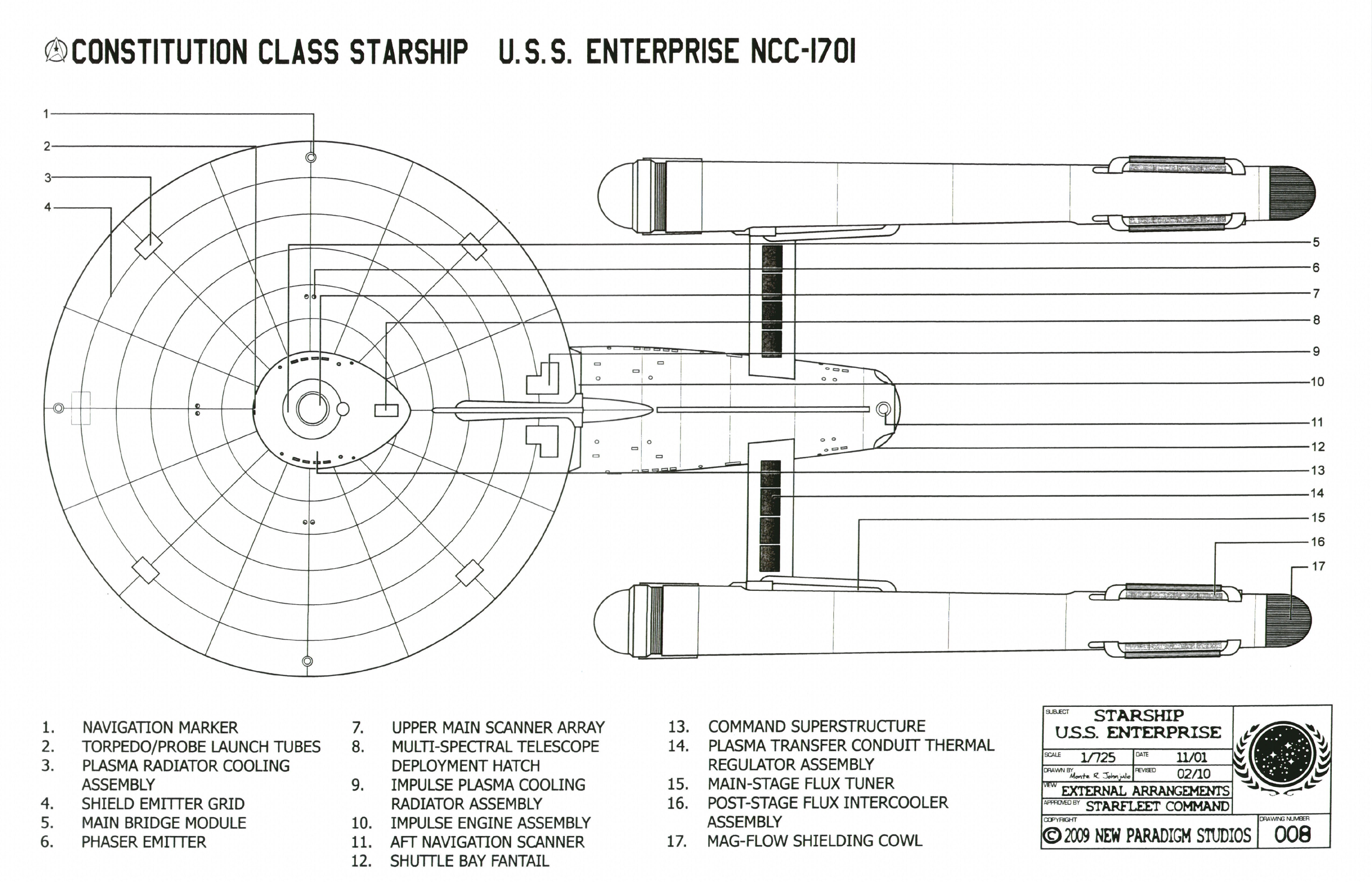 USS Enterprise NCC-1701 blueprint