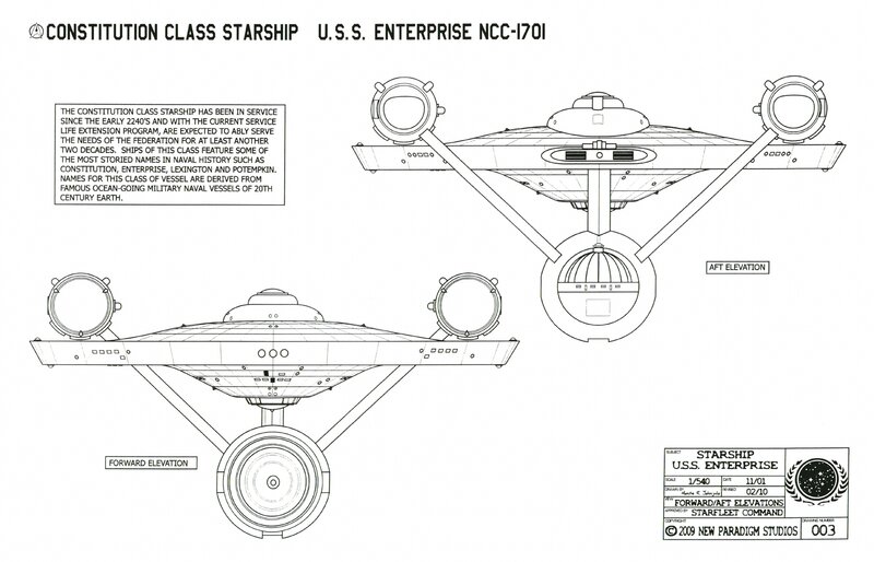 USS Enterprise NCC-1701 blueprint