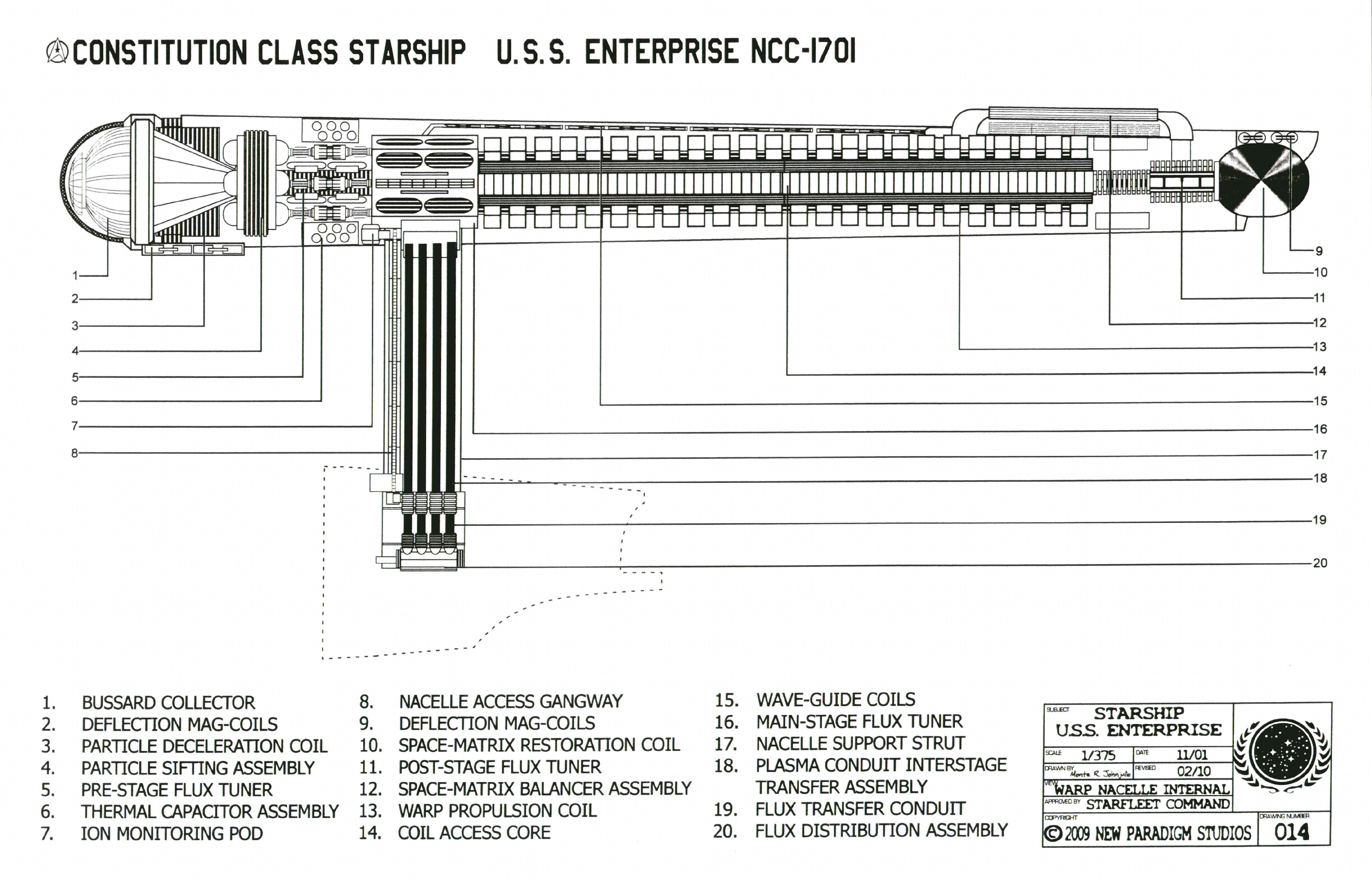 USS Enterprise NCC-1701 schematic