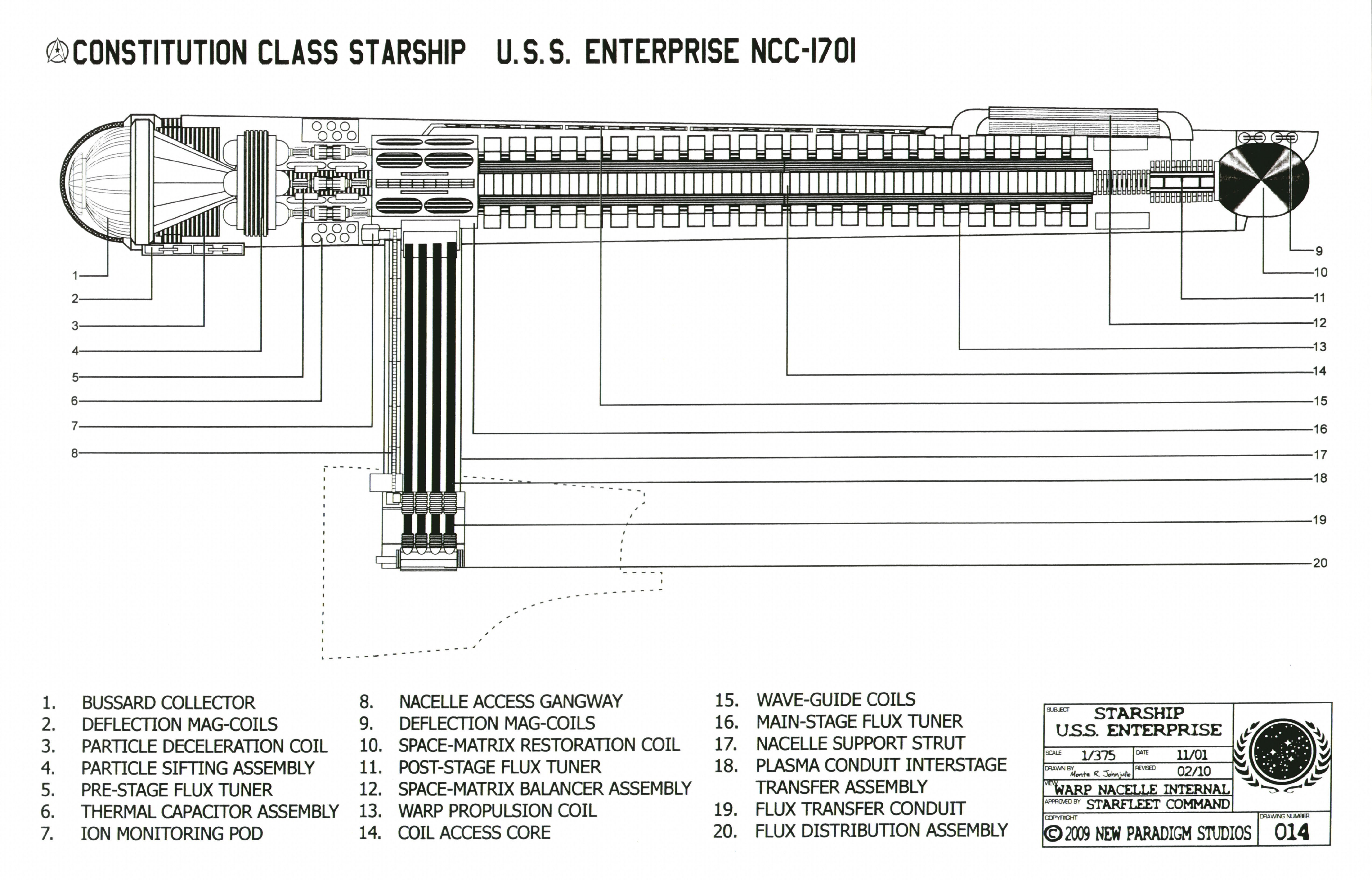 USS Enterprise NCC-1701 schematic