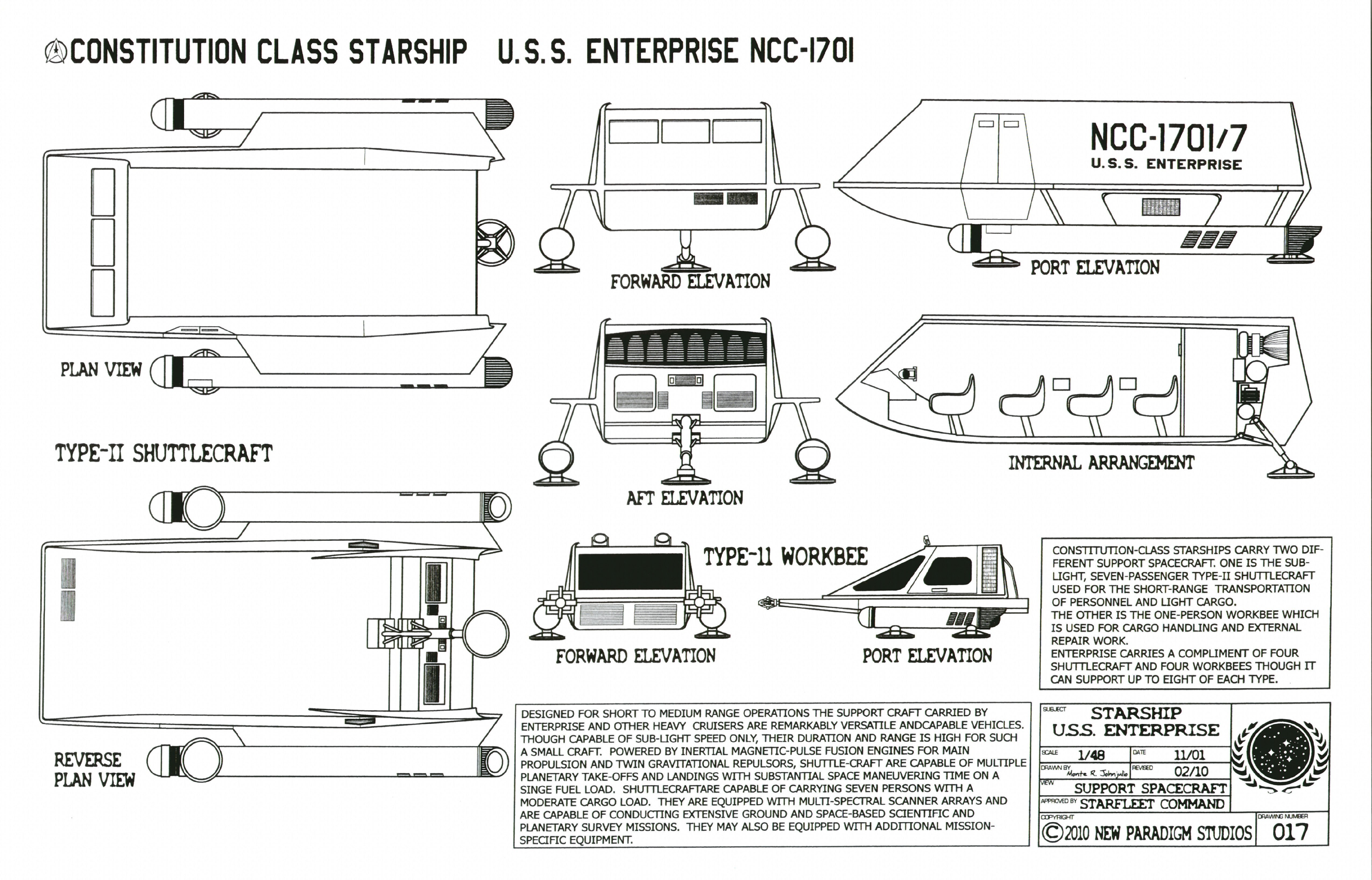 USS Enterprise NCC-1701 schematics