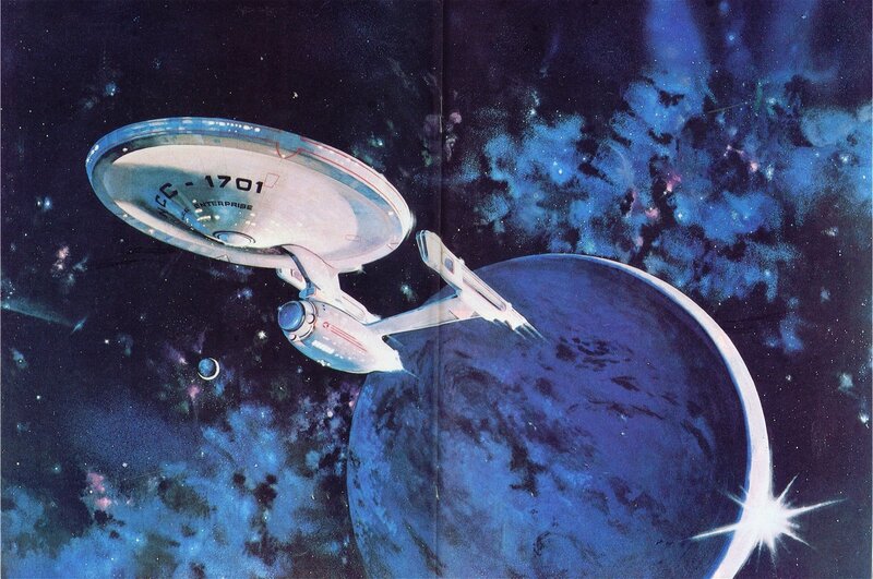 USS Enterprise orbits a planet
