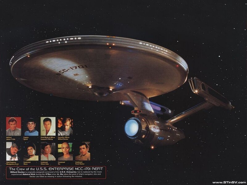 USS Enterprise Starship — Black, Dramatic