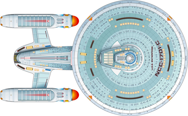USS Enterprise Starship — Blue, Technical