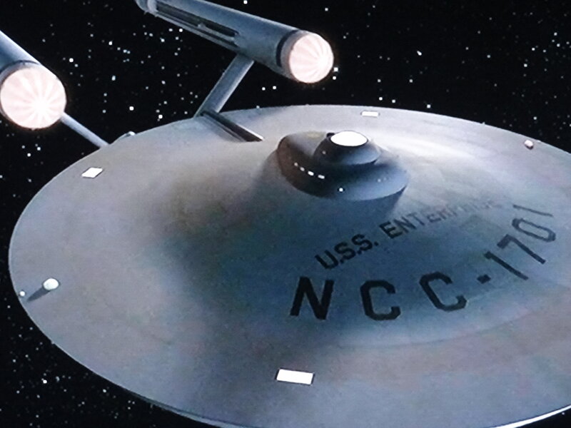 USS Enterprise Starship — Gray, Dramatic, Night, Digital Art, Space, Stars