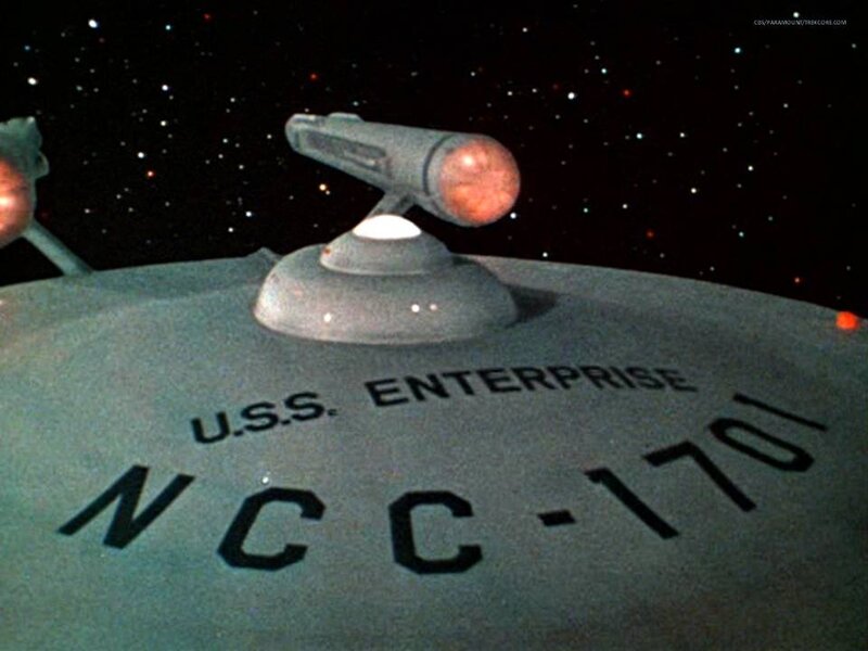 USS Enterprise Starship — Gray, Dramatic, Night