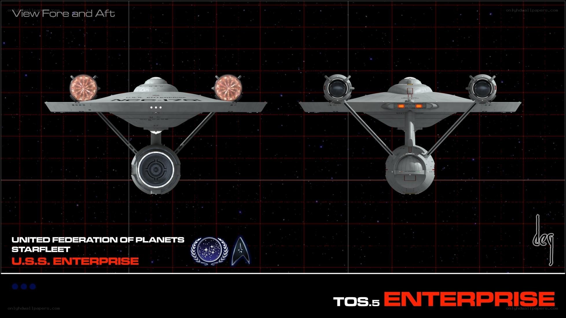 USS Enterprise starship views