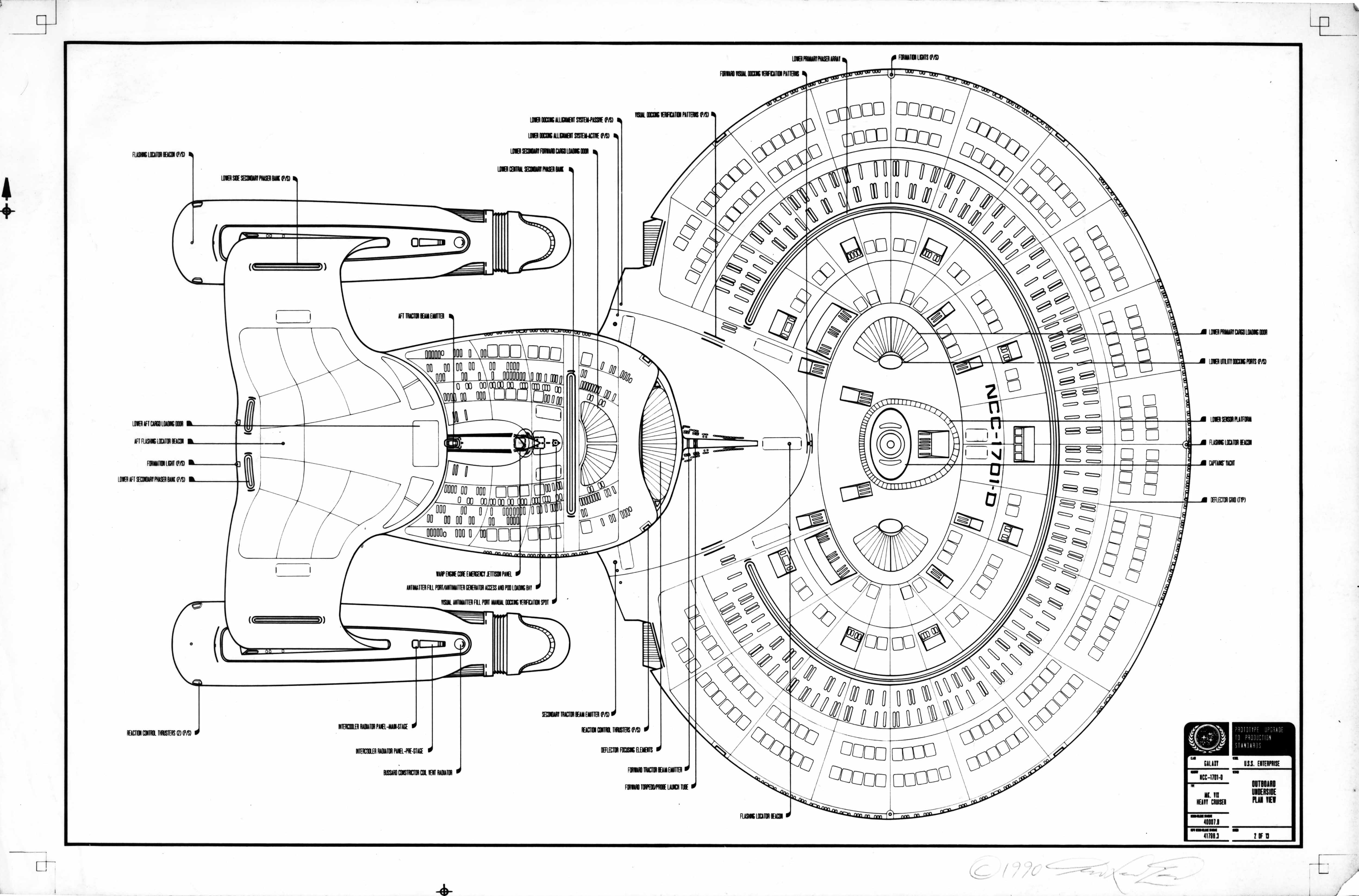 USS Enterprise technical schematic