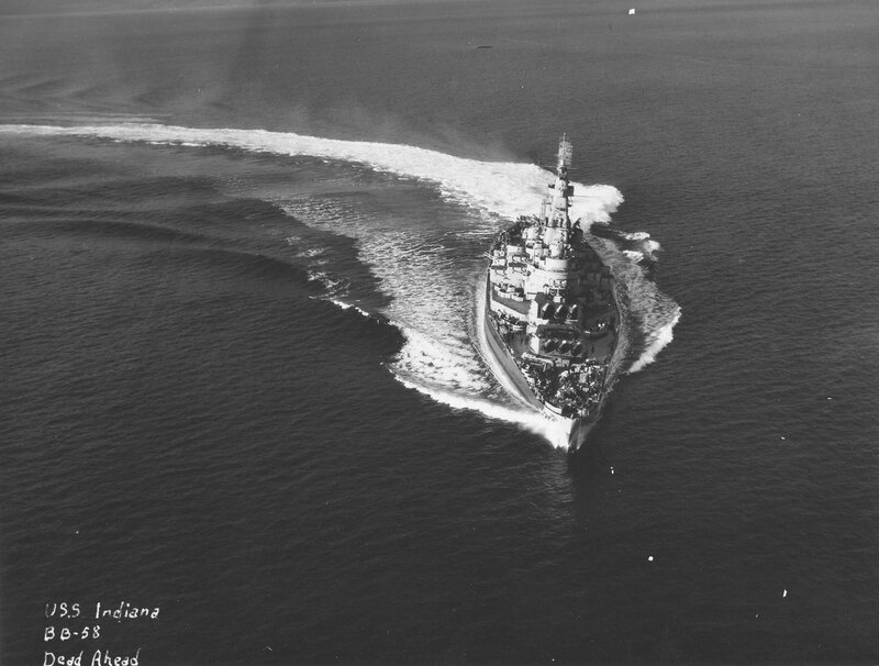 USS Indiana at sea