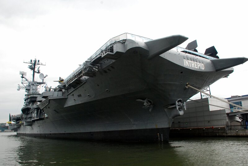 USS Intrepid Aircraft Carrier — Gray, Overcast