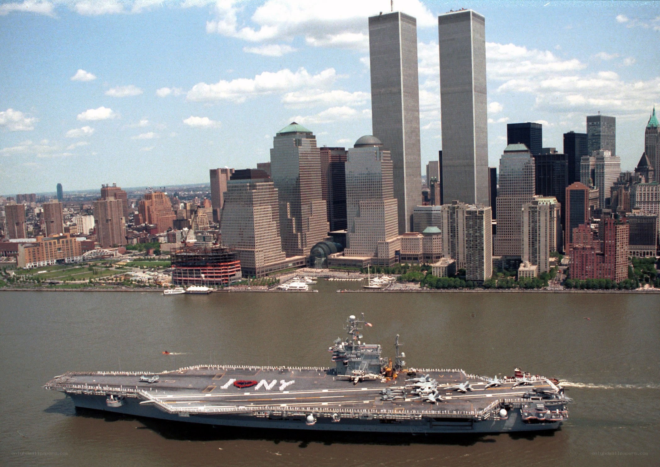 USS Intrepid in New York Harbor