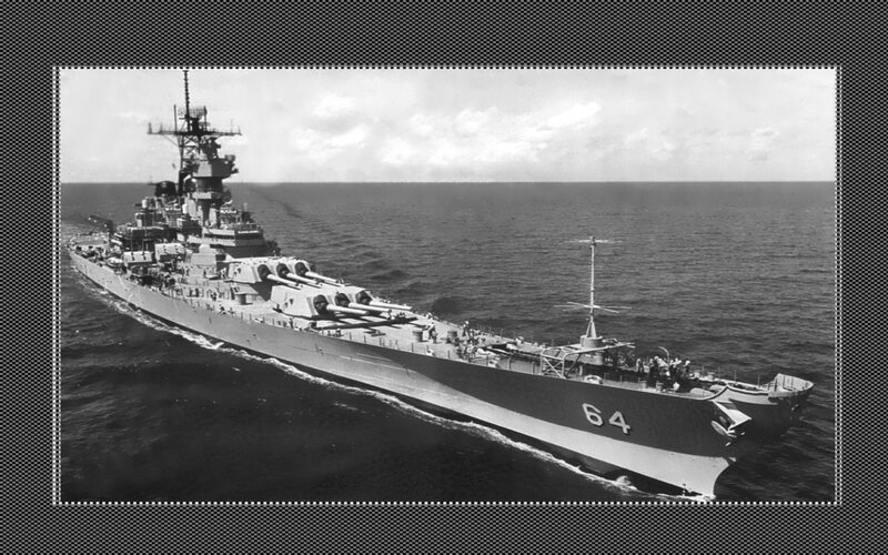 USS Iowa battleship at sea